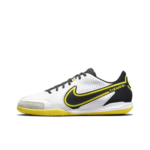 Nike Tiempo Legend 9 Soccer Shoes Men Low-Top White/Black/Yellow