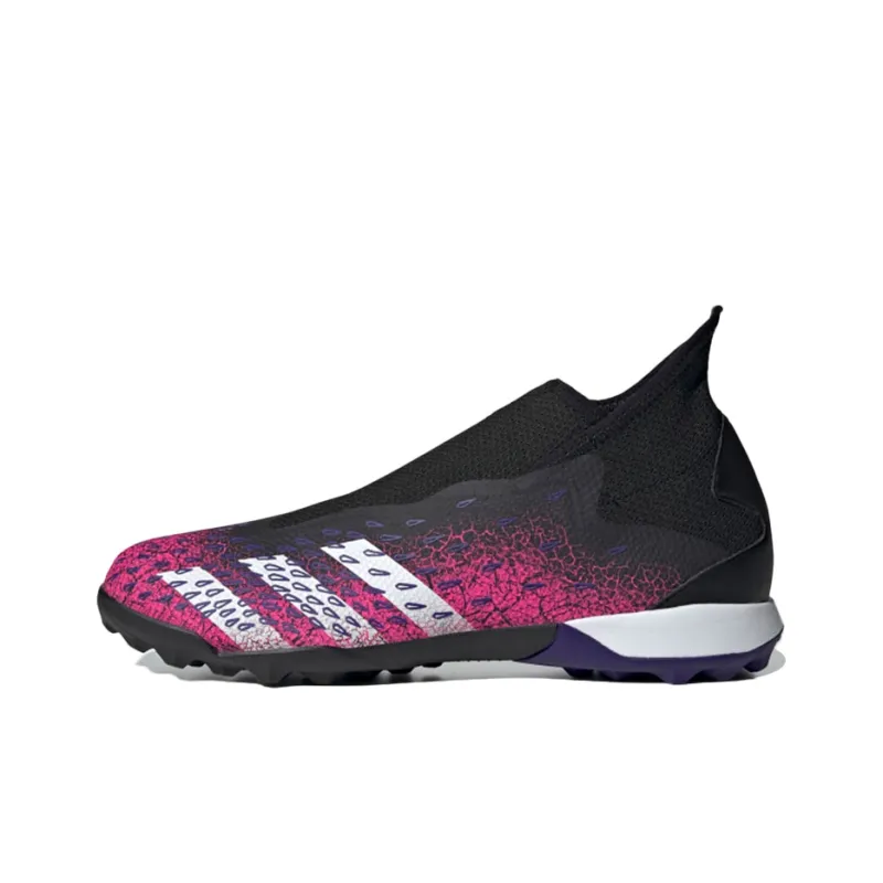 Adidas Predator Wear-Resistant Soccer Shoes Men's Black Pink-0