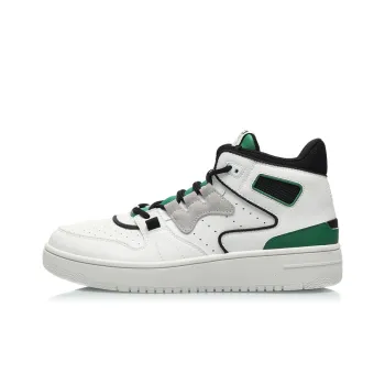 LINING Charge 2020 Vintage Basketball Shoes Men Mid Top White Green
