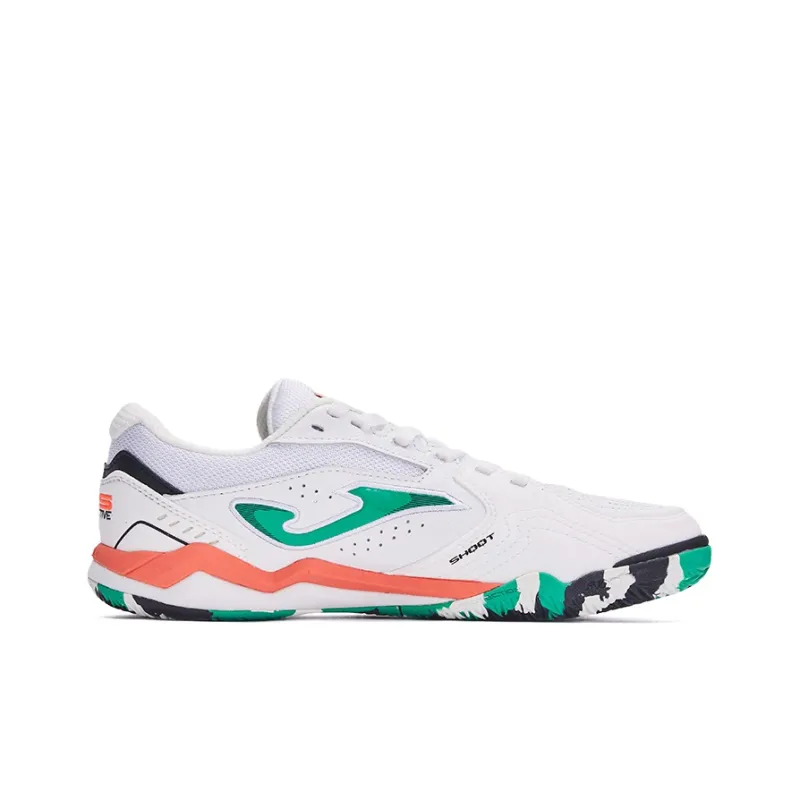 Joma IC/IN Anti Slip Wear Resistant Soccer Shoes Men's White Green-1