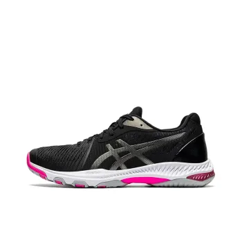 Asics Netburner Ballistic FF 2 Anti-Slip Wear-Resistant Low-Top Vintage Basketball Shoes Women's Black Pink