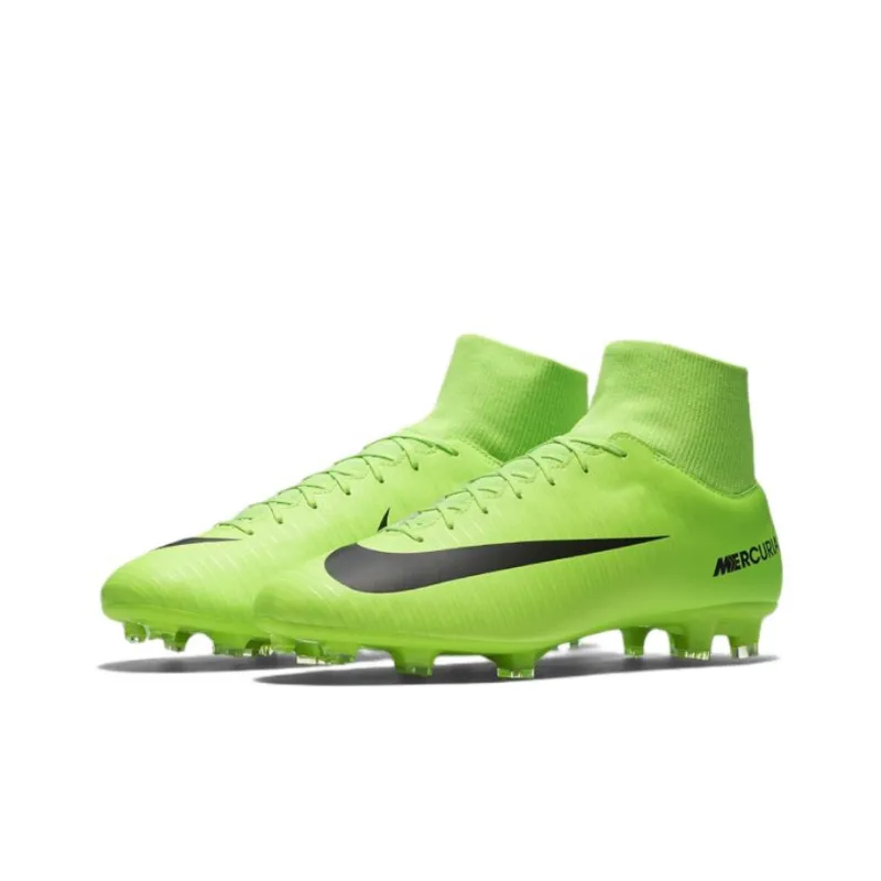 Nike Mercurial Victory Soccer Shoes Men High-Top Green/Black-2