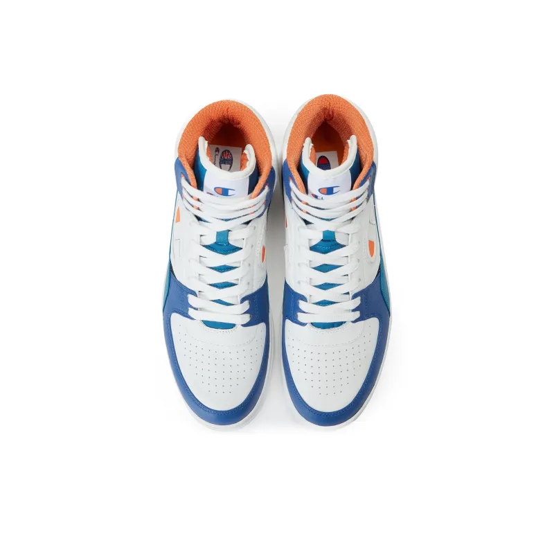 Champion Dream Shooter High-Top Vintage Basketball Shoes Men's White And Blue Stitching-2