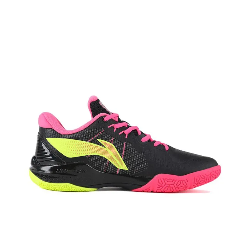 LiNing Thunder Cushioned Slip Resistant Abrasion Resistant Breathable Low Top Badminton Shoes Men's Black-1
