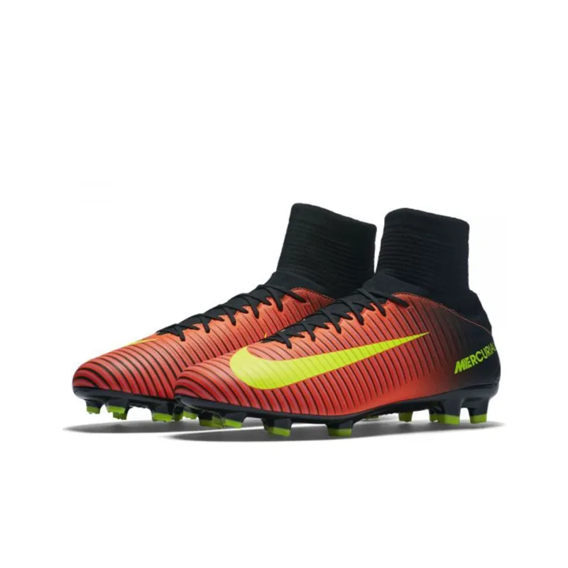 Nike Mercurial Superfly 5 Soccer Shoes Men High Top Orange/Black-2