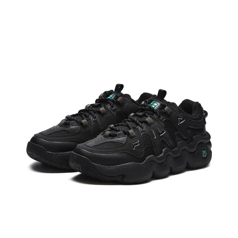FILA Panini Low Retro Basketball Sneakers 'Black'-2