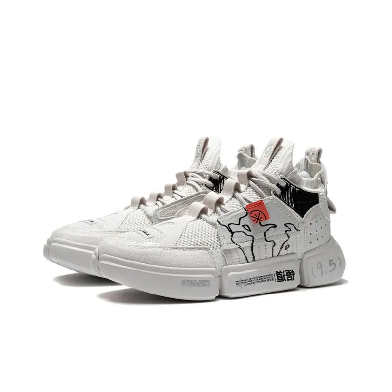LiNing Essence 2 ACE Anti Slip Wear Resistant Mid Top Basketball Shoes Frost White-2