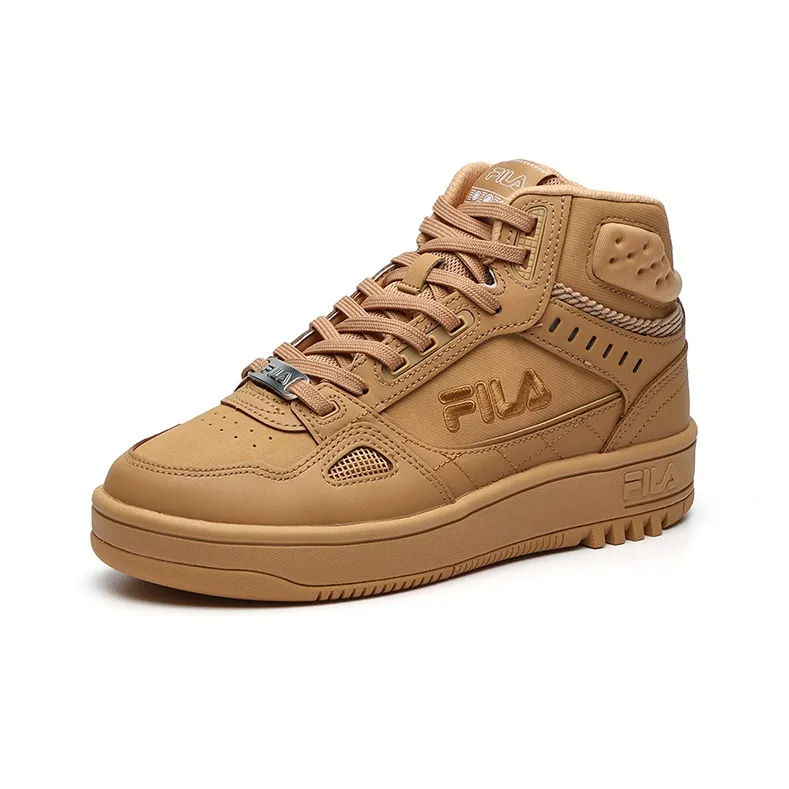 FILA High Top Retro Basketball Shoes Clay Yellow Women's-1
