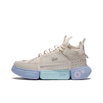 LINING Essence 2 ACE Vintage Basketball Shoes Women's Mid Top Pearl White/Snow Gray