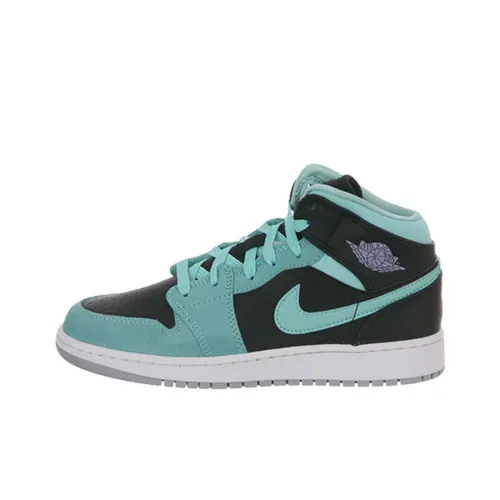 Jordan 1 Mid Retro GG Black Purple Turquoise