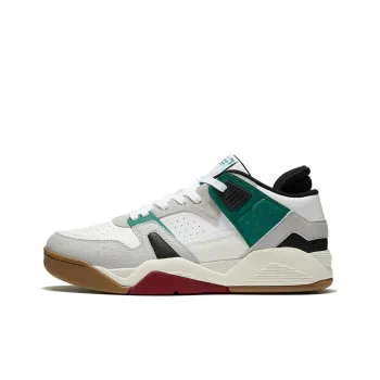 LiNing Cushioning Lightweight Wear Resistant Slip Resistant Low Top Vintage Basketball Shoes Men's Gray Green