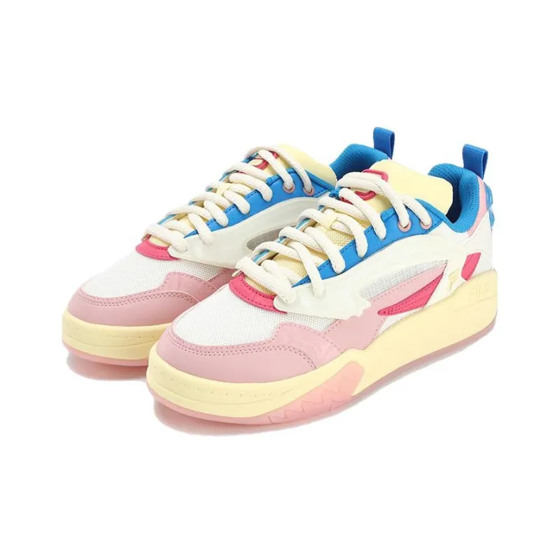 FILA FUSION Lifestyle Basketball Heritage Sneakers 'White Blue Pink' Women's-2