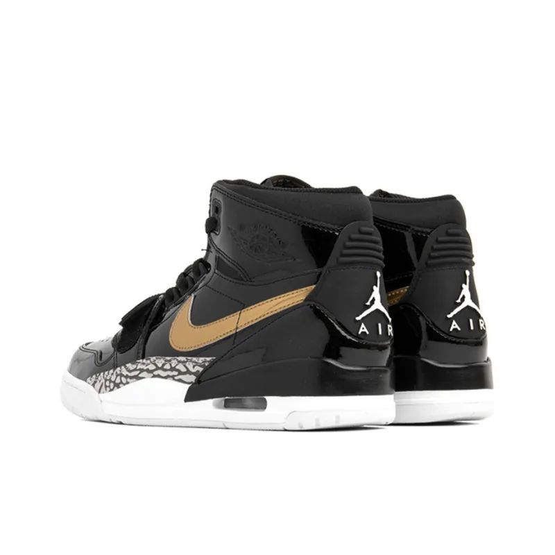 Jordan Legacy 312 Black Gold Patent-3