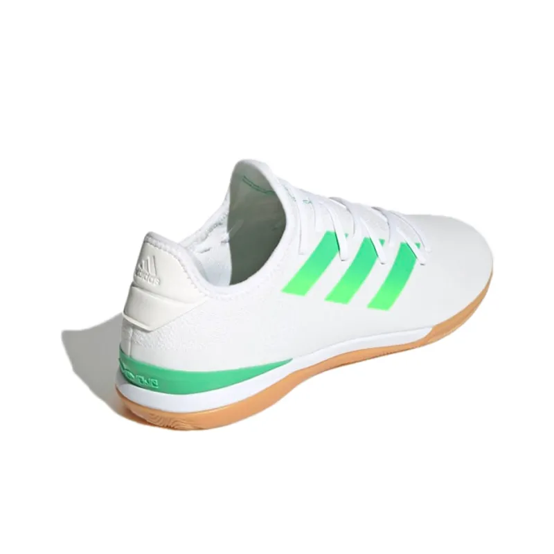 Adidas Gamemode Knit Indoor Boots Slip-Resistant Breathable Soccer Shoes Men's White Green-3