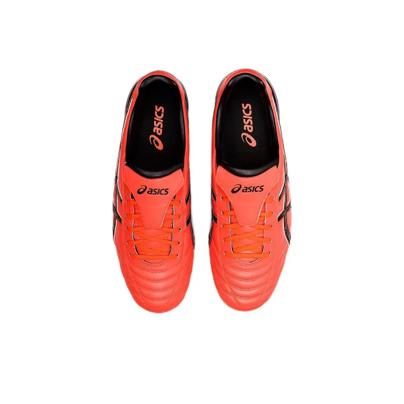 Asics Lethal Testimonial 4 Durable Breathable Soccer Shoes Men's Red Black-4