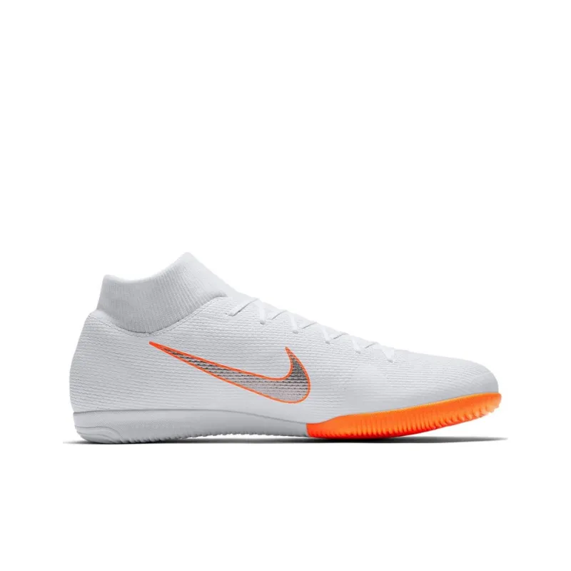 Nike SuperflyX 6 Soccer Shoes Men Mid-Top White/Orange-1