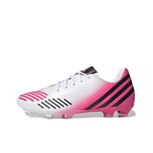 Adidas PREDATOR Series Soccer Shoes Men Low-Top White/Black/Pink