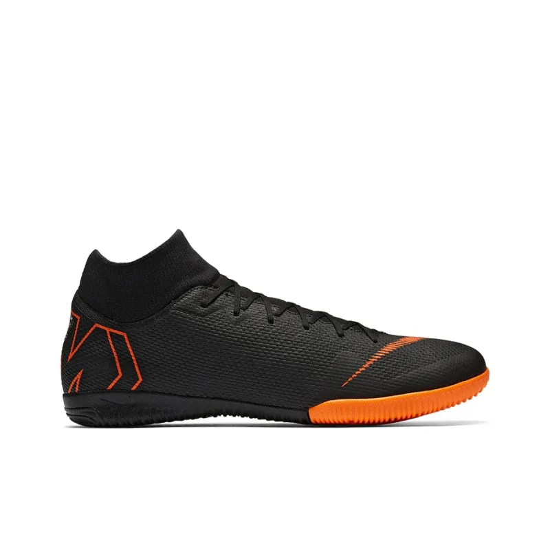 Nike Mercurial Superfly 6 Soccer Shoes Men Mid-Top Black/Orange-1