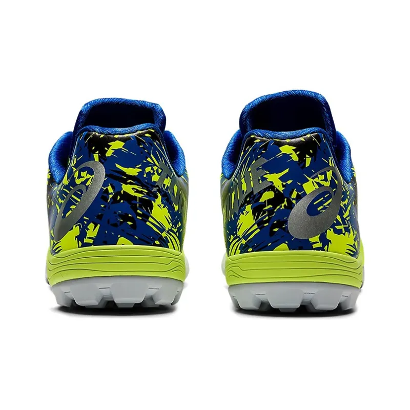 Asics Unisex Toque 7 Tf Turf Soccer Shoes Yellow/Blue-4