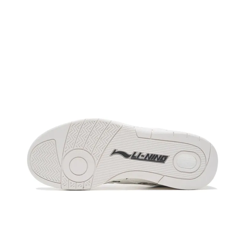 Dft x LiNing Wade Collection Wear Resistant Vintage Basketball Shoes Women's White Black-4