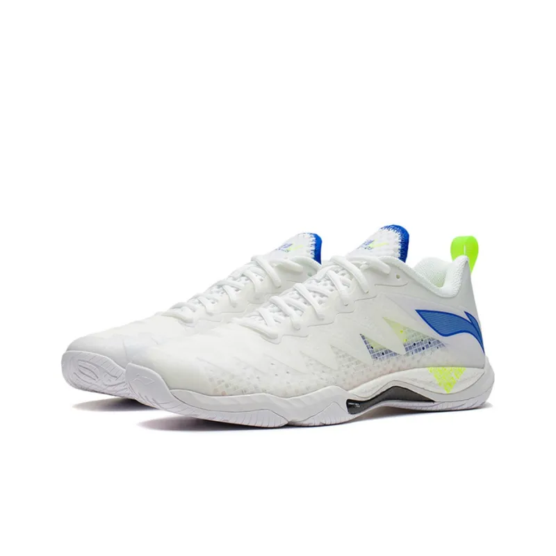 LINING Falcon 5 Badminton Shoes Unisex Low Top Standard White/Crystal Blue-2