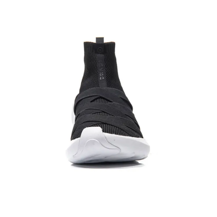 LiNing Wade Collection Essence Anti Slip Wear Resistant High Top Vintage Basketball Shoes Black-2