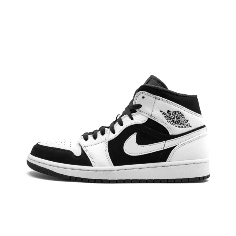 Jordan 1 Mid 'White Black'-0