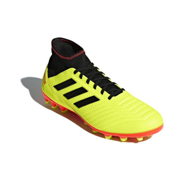 adidas Predator 18.3 Football Shoes Men Mid top Black yellow US W 8.5