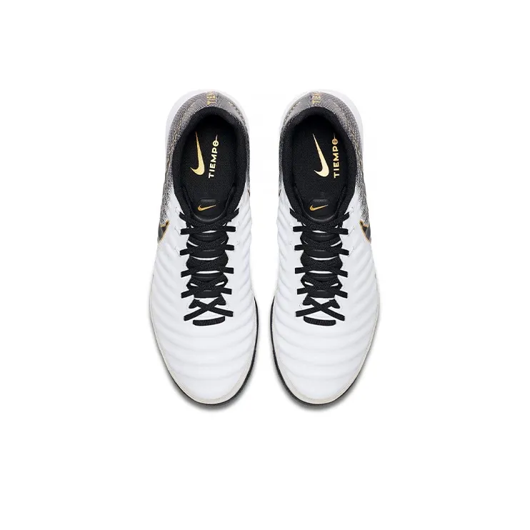 Nike Lunar Legend 7 Pro IC/IN Cushioning Anti-Slip And Wear-Resistant Soccer Shoes Men's White Black-2