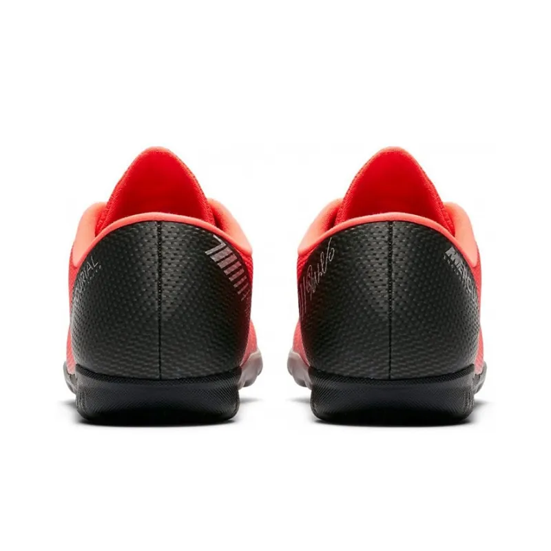 Nike Mercurial Vapor 12 TF Rubber Broken Studs Anti Slip Wear Resistant Soccer Shoes Men's Red Black-4