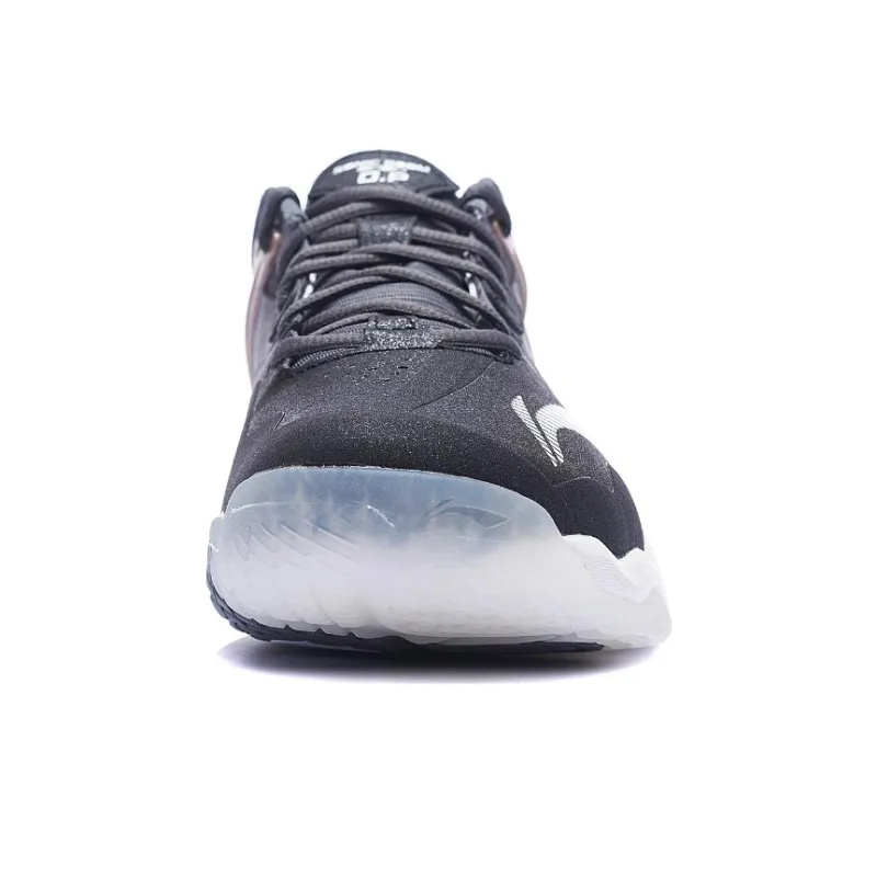 LiNing OP Shock Absorbers Slip Resistant, Abrasion Resistant, Breathable Low Top Badminton Shoes Men's Black Gray Gold-3