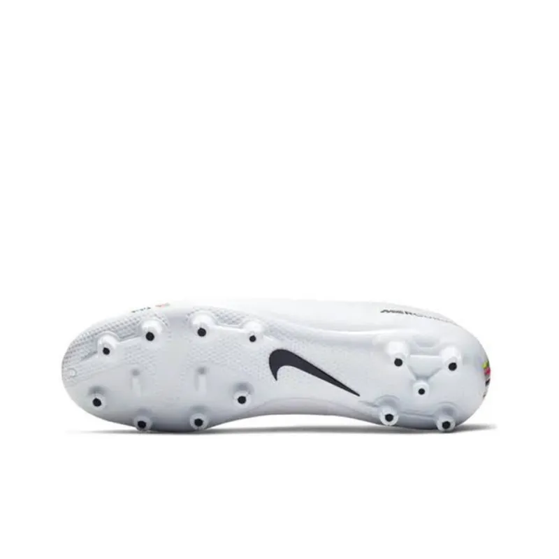 Nike Mercurial Superfly 6 HG Rubber Short Studs Anti-Slip Wear-Resistant Soccer Shoes Men's White-3
