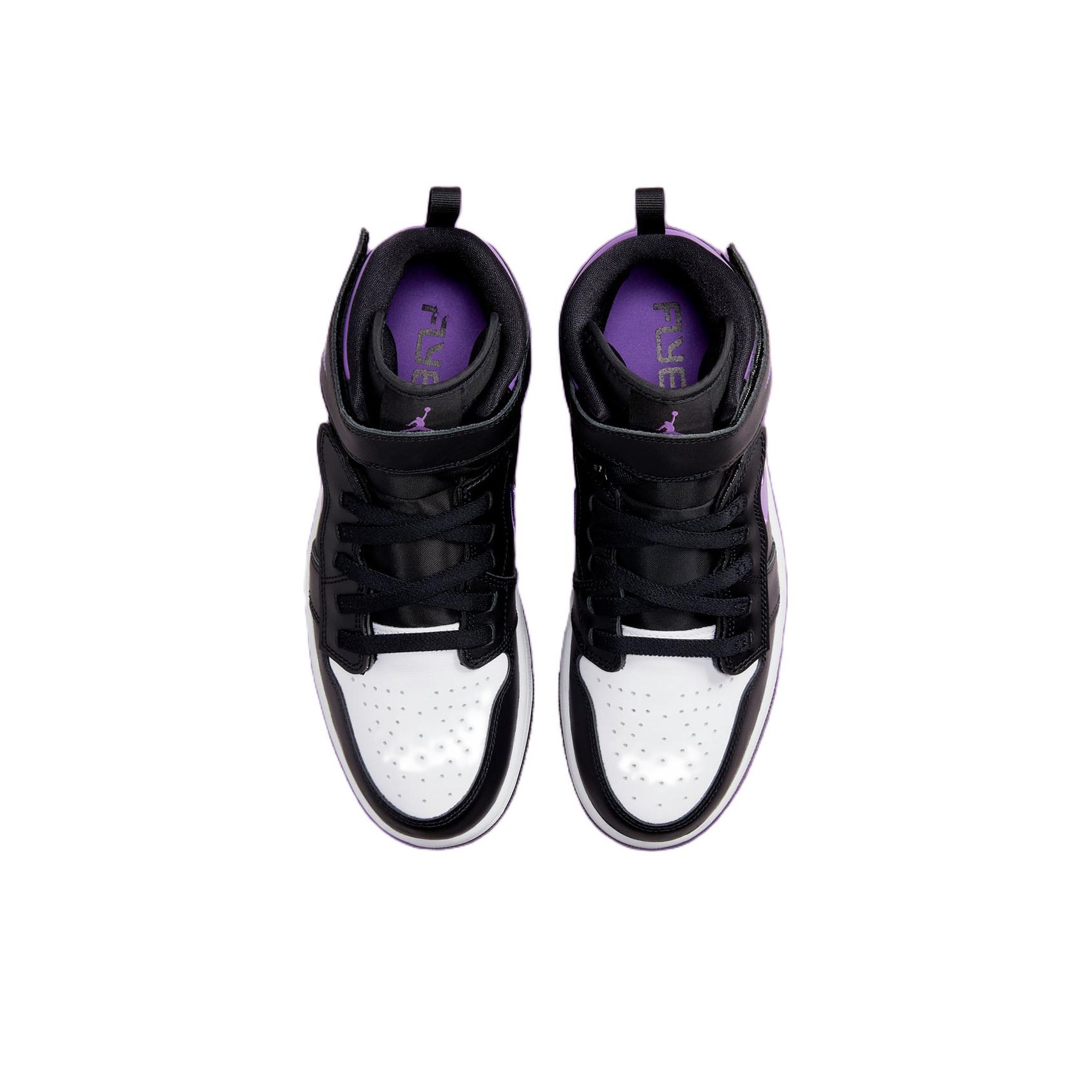 JORDAN 1 High FlyEase Black Bright Violet US M 8.5 - POIZON