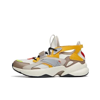 ANTA Training Shoes Men Low Top Light Beige/Linen Gray/Ginger Yellow