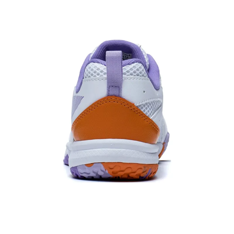 LiNing Ace Anti Slip Wear Resistant Low Top Badminton Shoes Women's White Purple-5