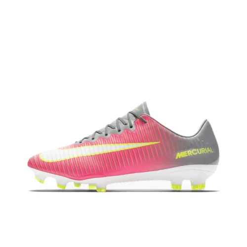 Nike Air Zoom Vapor 11 Soccer Shoes Women's Low-Top Gray/White/Pink/Neon Yellow