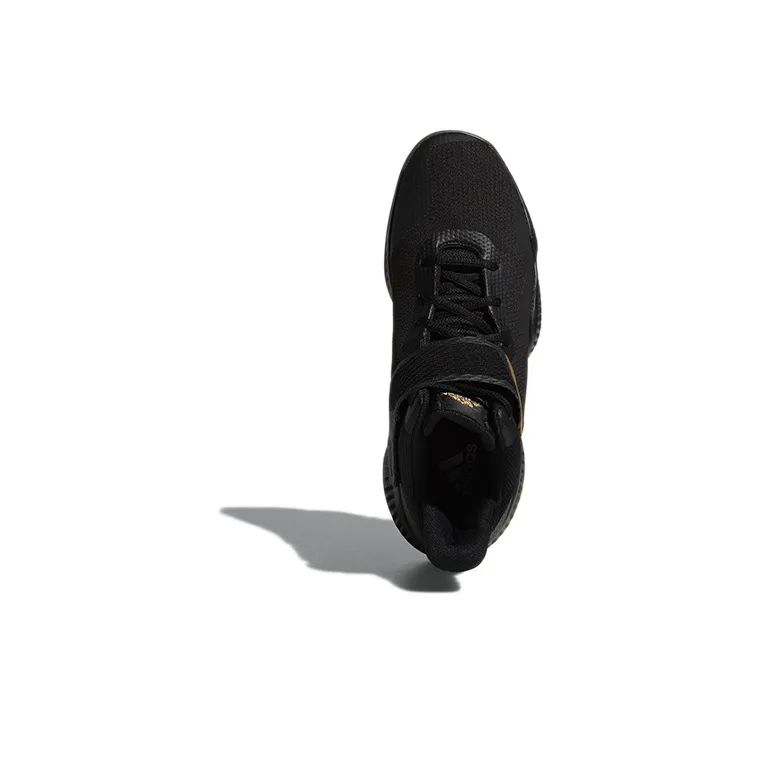 Adidas Explosive Bounce 2018 Cushioning Anti-Slip And Wear-Resistant Mid-Top Vintage Basketball Shoes Men's Black Gold-4