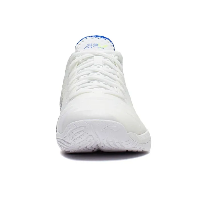 LINING Falcon 5 Badminton Shoes Unisex Low Top Standard White/Crystal Blue-4