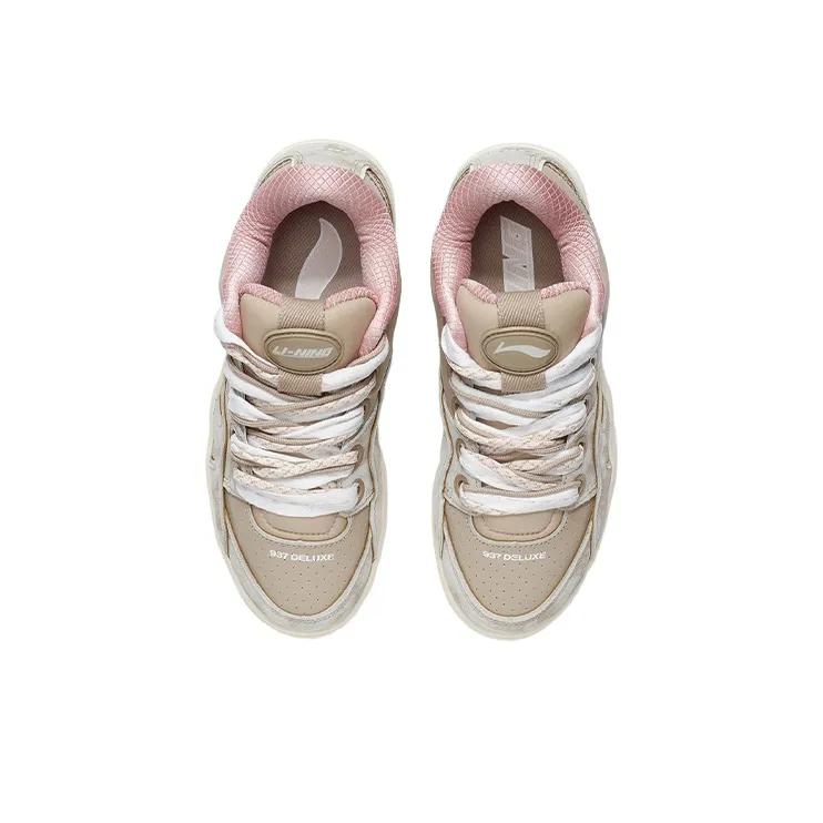 LiNing 937 Deluxe SP Low Durable Breathable Low-Top Basketball Shoes Women's Floating Earth Tone-2