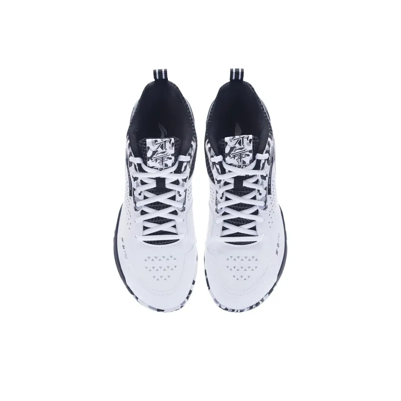 LiNing Blade Pro Anti Slip Wear Resistant Low Top Badminton Shoes Unisex White Black-3
