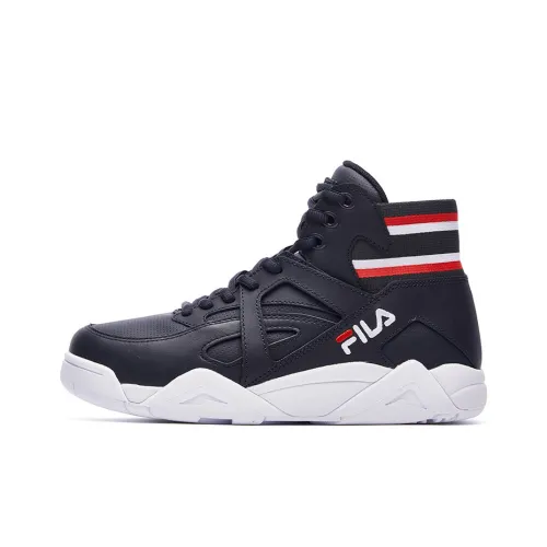 FILA Cage Vintage Basketball Shoes Women's High-Top Black/Red/White