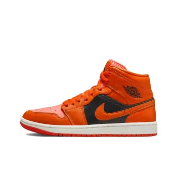 JORDAN 1 Mid Se Rush Orange Crimson Bliss Women's