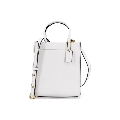 COACH Cashin Cow Leather Tote Bag Shopping Bag Crossbody Handbag Women's White