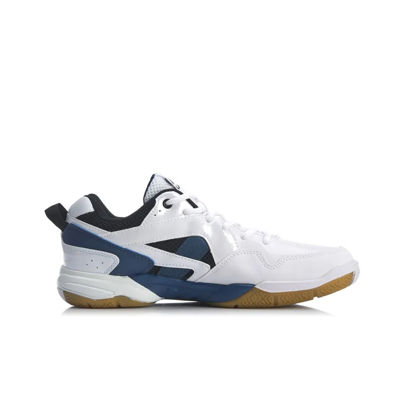 LiNing Low Top Badminton Shoes Men's White Blue-1
