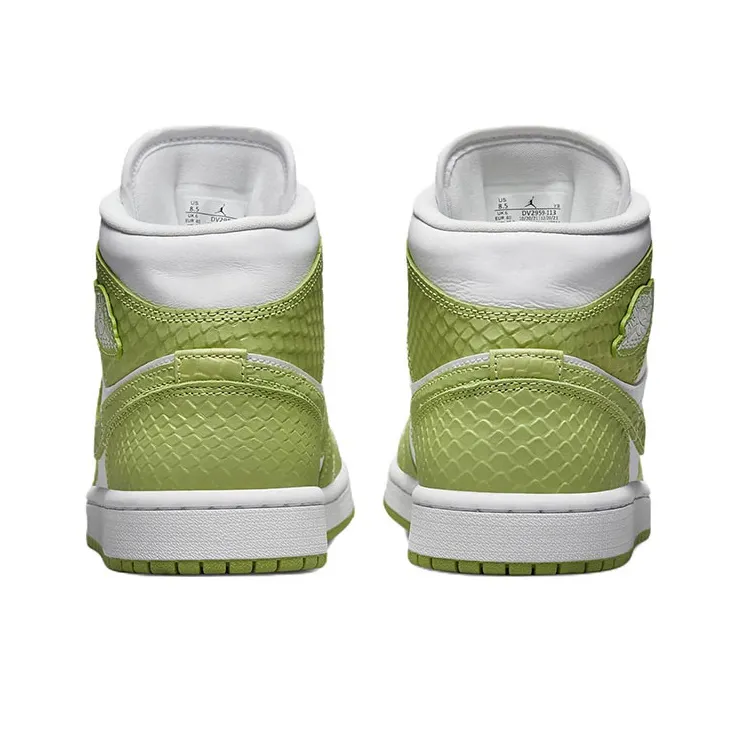 Jordan 1 Mid Green Python Women's-4