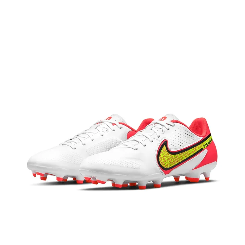 Nike Legend 9 Academy FG/ Soccer Shoes White/Red-2