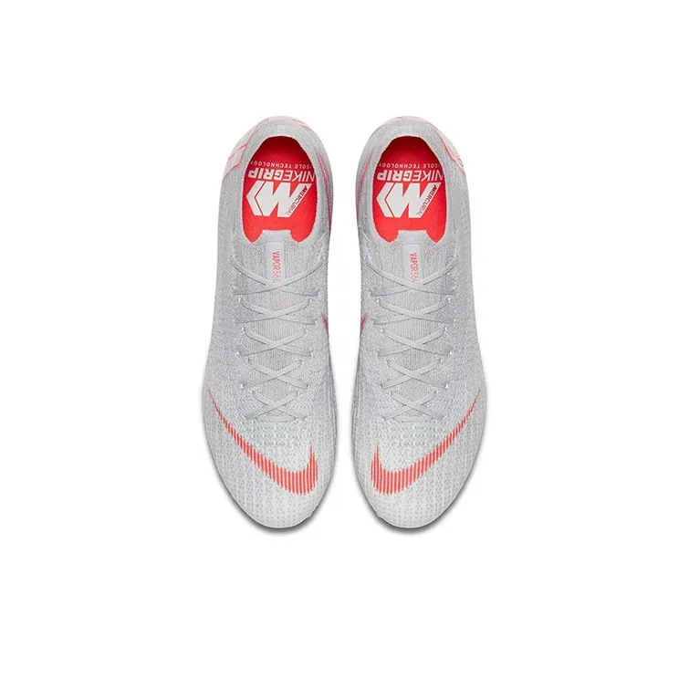 Nike Mercurial Vapor 12 Soccer Shoes Men Low-Top Gray/Pink-3