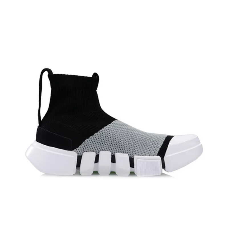 LiNing Essence 2 Breathable, Lightweight Coverage High Top Vintage Basketball Shoes Men's Black Gray Green-1