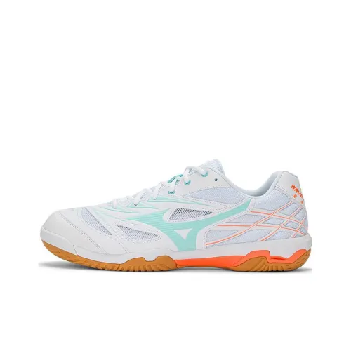 Mizuno Fang Badminton Shoes Unisex Low-Top White/Orange/Blue