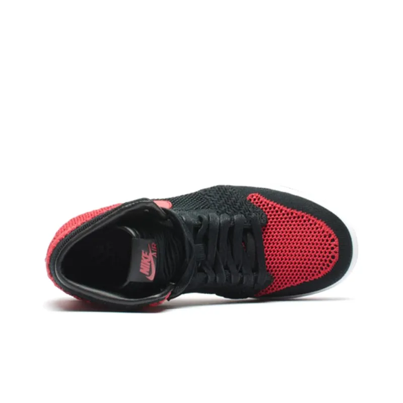 Jordan 1 Retro High Flyknit Bred-3